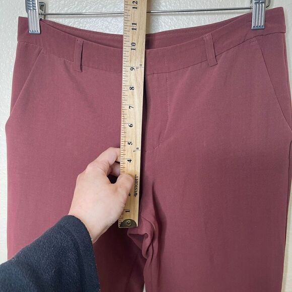 United Colors of Benetton Pants Women's Small Mahogany Straight Leg Casual - Picture 7 of 10